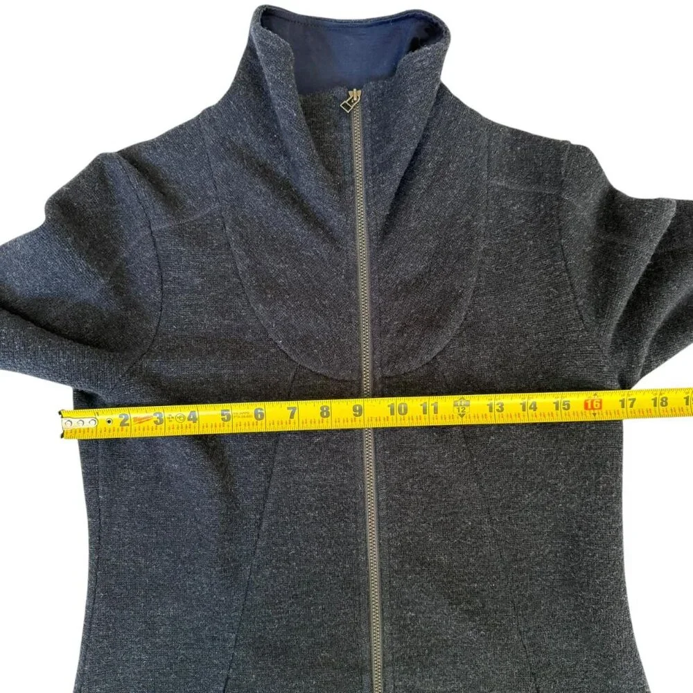 Ibex Merino Wool Blend Alana Tunic Sweater Jacket Soft Full Zip Gorpcore Small - Picture 2 of 10